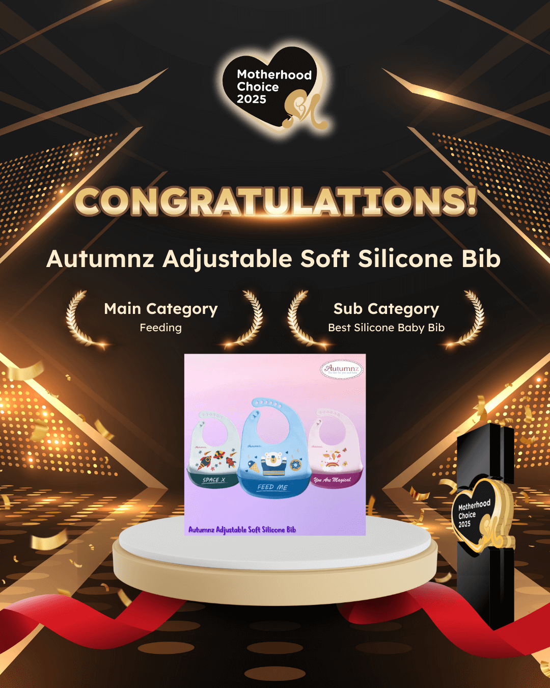 Autumnz Adjustable Soft Silicone Bib