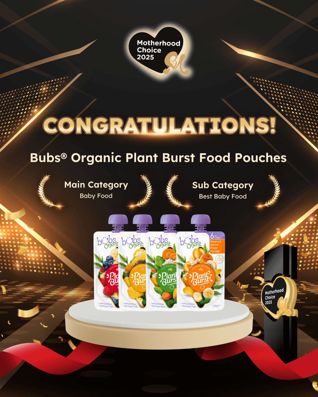 Bubs® Organic Plant Burst Food Pouches