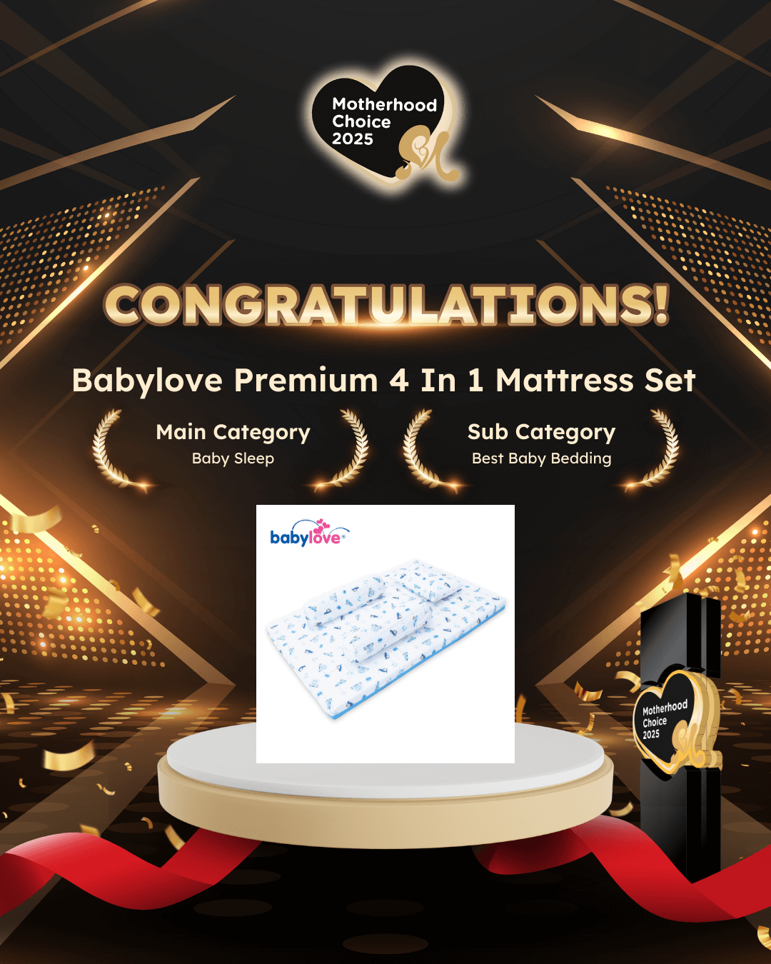 Babylove Premium 4 In 1 Mattress Set