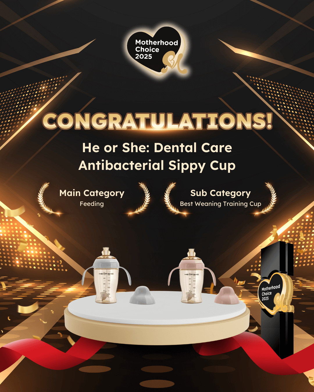 He or She: Dental Care Antibacterial Sippy Cup