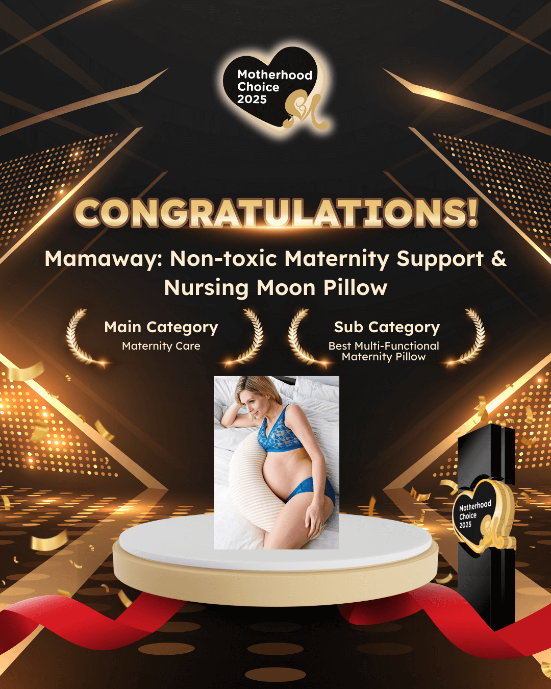Mamaway: Non-toxic Maternity Support & Nursing Moon Pillow