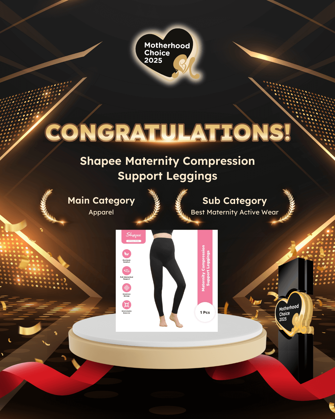Shapee Maternity Compression Support Leggings