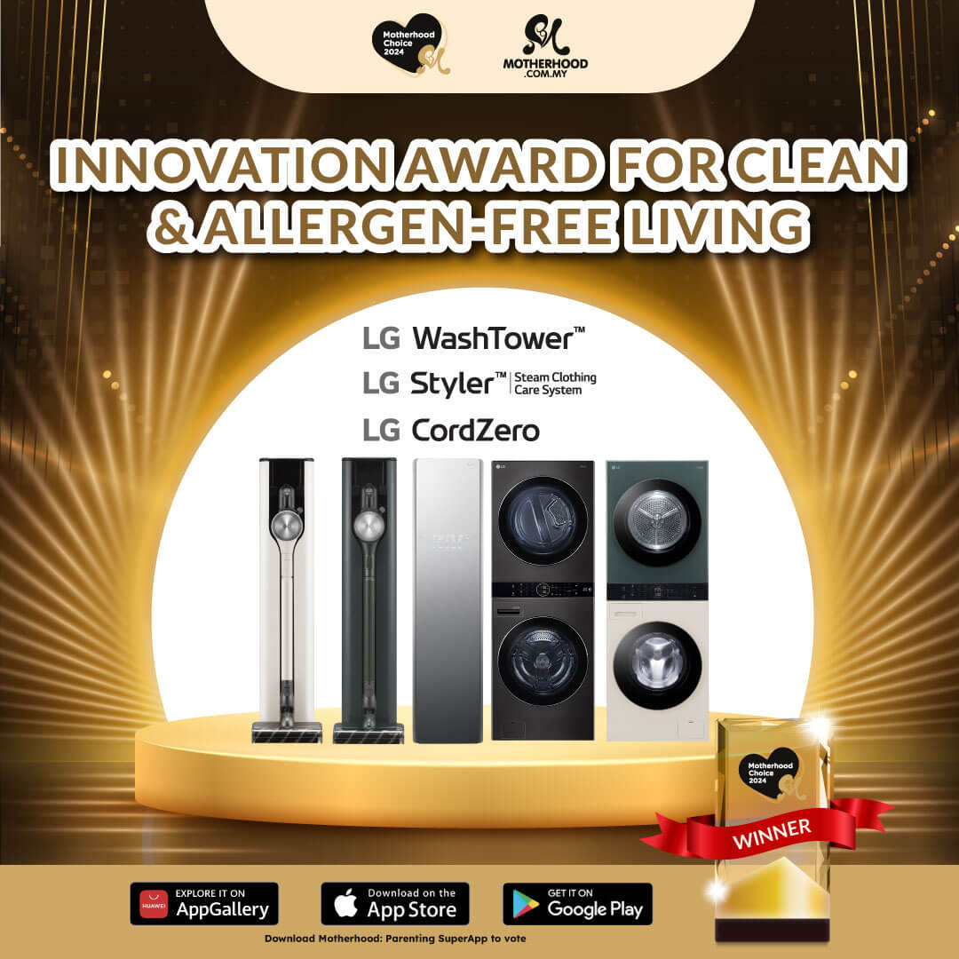 Motherhood Choice Awards 2024 Winner - LG WashTower, LG Styler & LG Cordzero