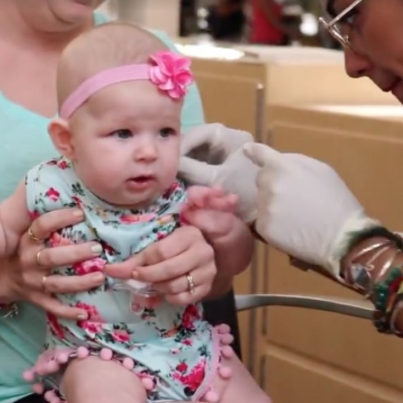 baby ear piercing