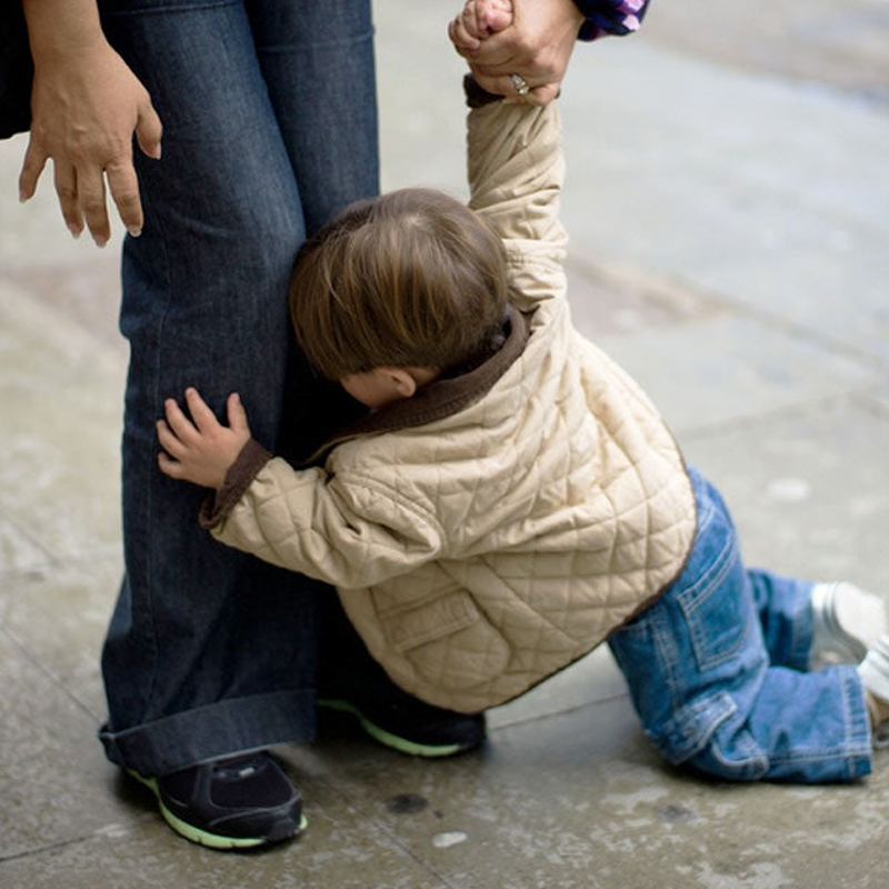 Children throwing tantrums