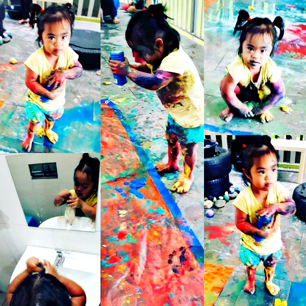 What a beautiful mess! Soraya has fun getting creative with colours.