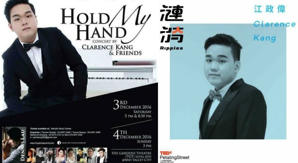 (Left) Clarence’s Music Concert 2016 and Debut album. (TEDX Petaling Street “Piano Narration) 2017.