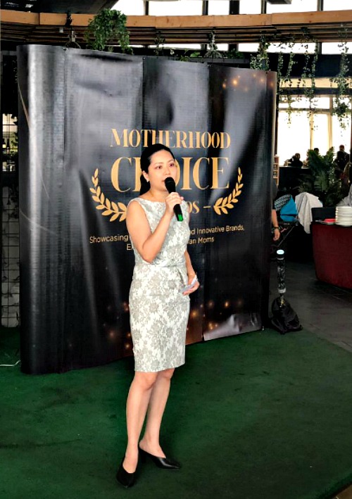Petrina Goh, Founder and CEO of the Nuren Group which operates the Motherhood portals, giving her Welcome Speech.