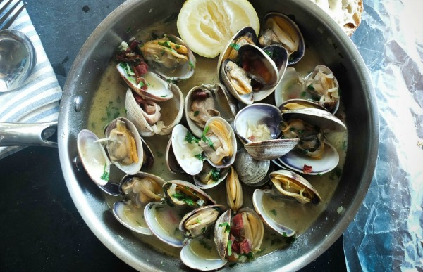 A Pot of Clams. Seafood to Conceive