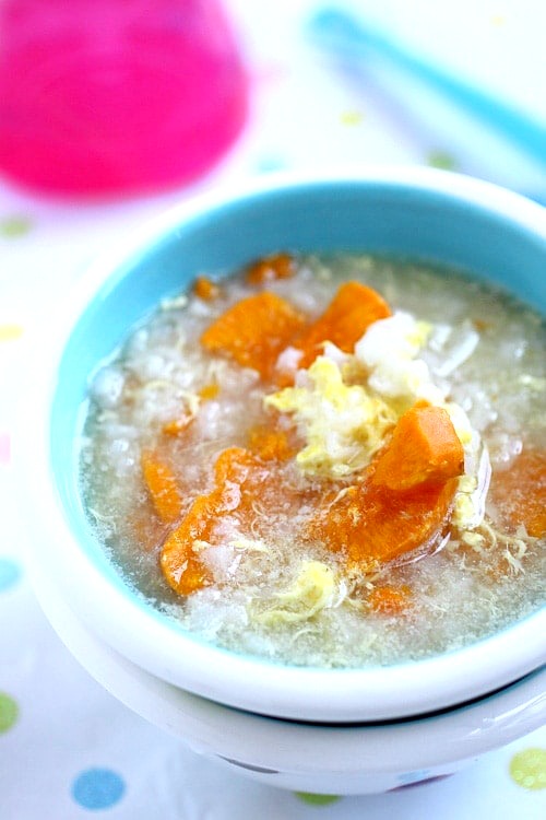 Basic Baby Porridge with pumpkin and sweet potato. Porridge is King in Malaysia, Baby’s First Food