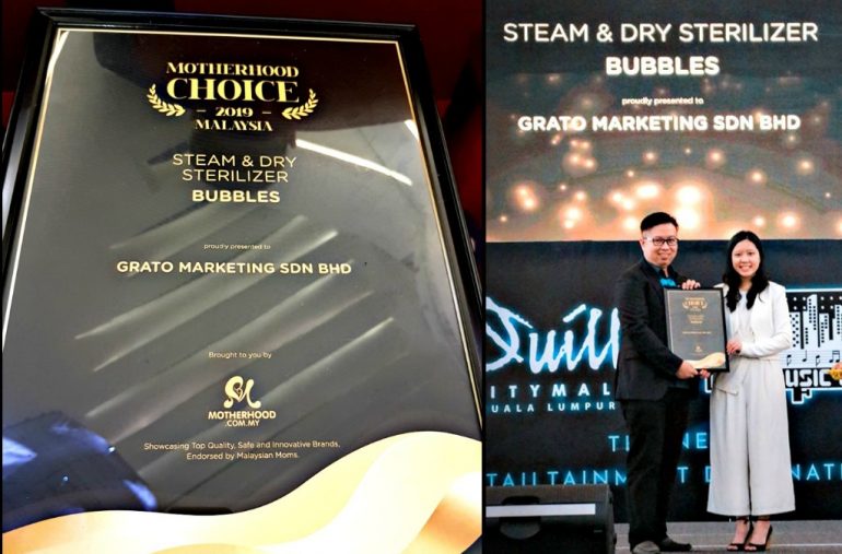 Motherhood Choice Awards 2019 Top 3 Most Voted Winner: Bubbles Steam & Dry Sterilizer