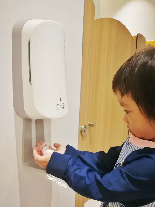 Learning toilet hygiene begins from young.