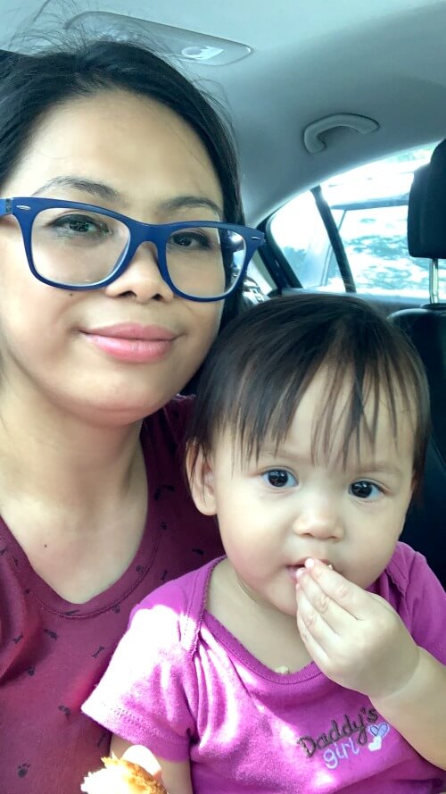 Siti Noorhana Saidin and her daughter.