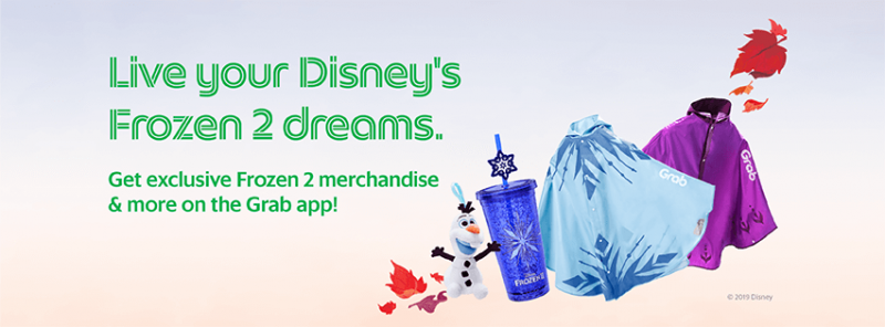 The Exclusive Grab x Disney Frozen 2 Merchandises poster