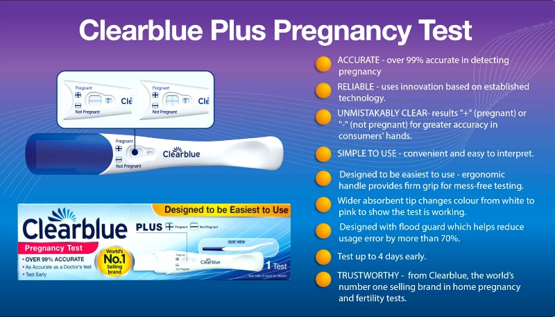 Clearblue Plus Pregnancy Test.