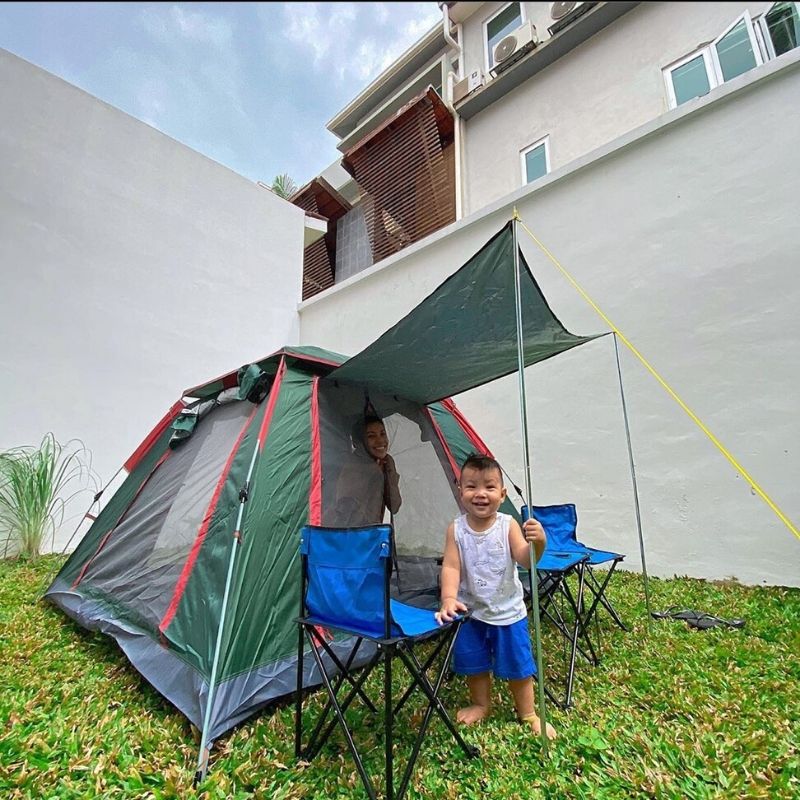 home camping with kids