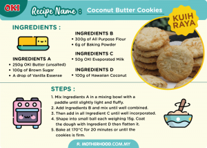 Motherhood Coconut Butter Cookies Recipe with OKI creamer