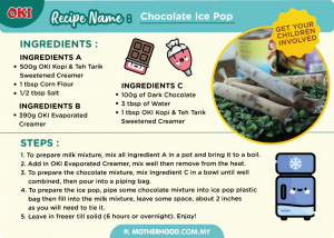 Motherhood OKI Raya Chocolate Ice Pop Recipe