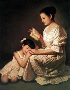 Mother Reading To Daughter