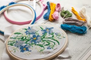 Cross Stitch with Hoop as one of the current hobbies