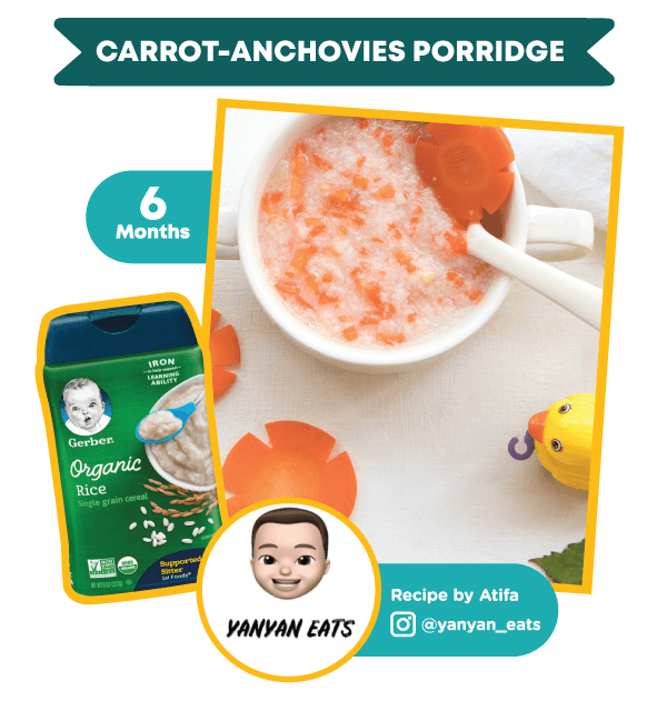 carrot-anchovies porridge recipe