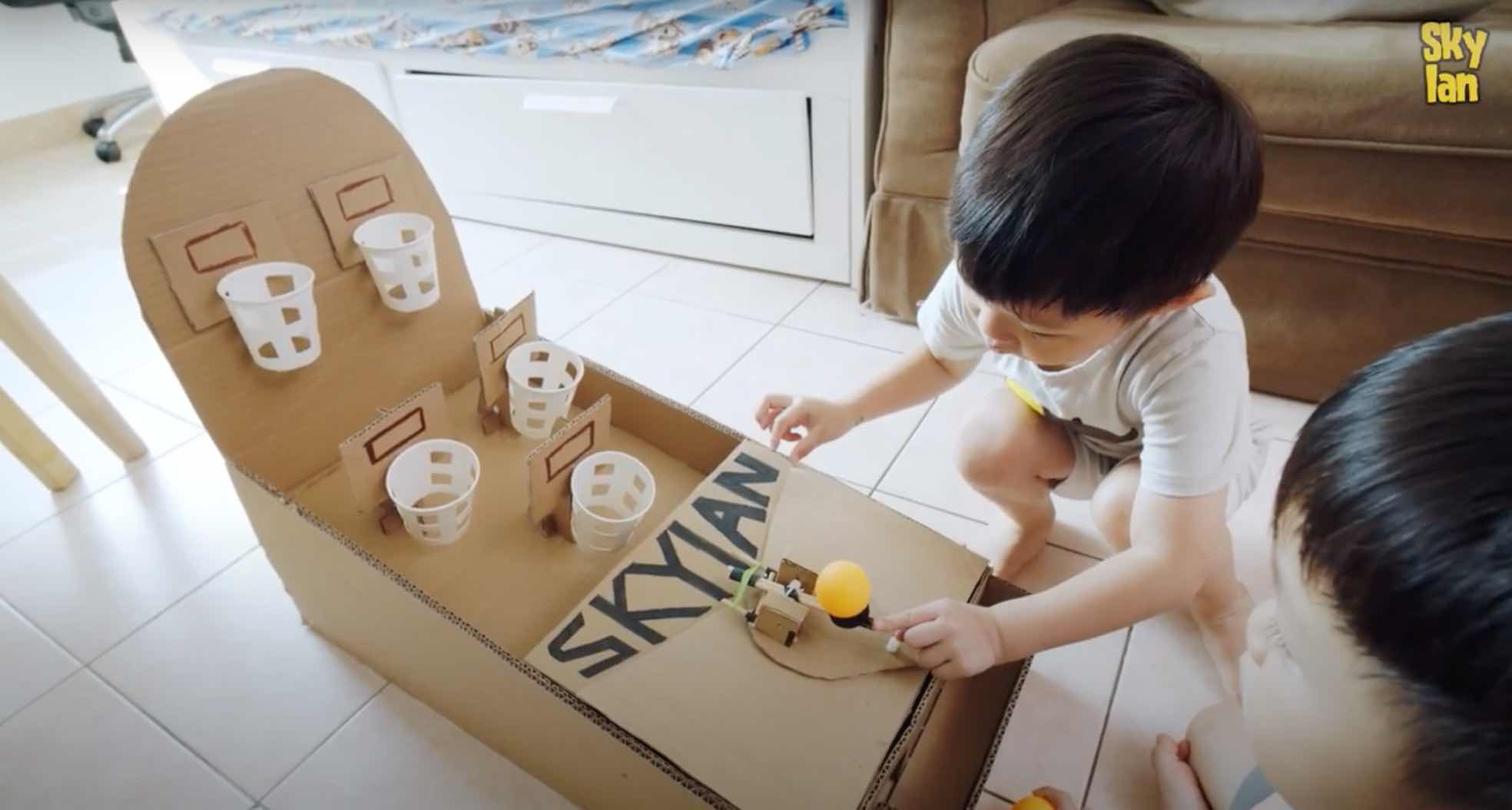 playing and learning with cardboard