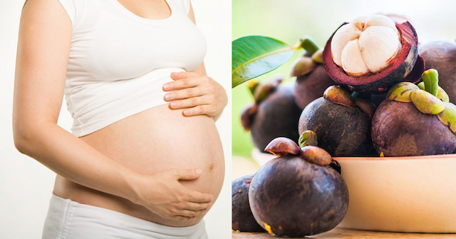 Pregnant Lady With Mangosteens On The Side