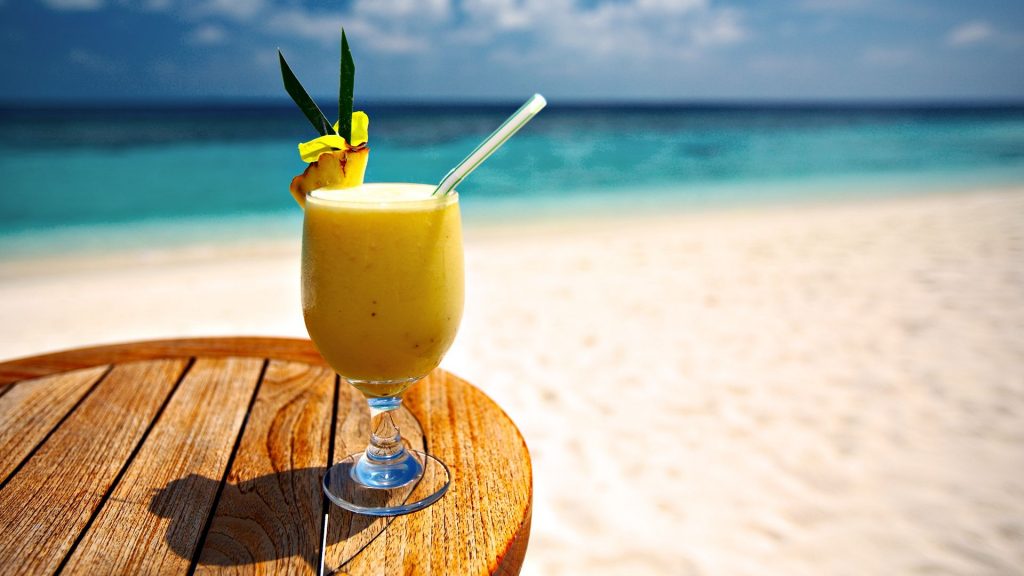 Mango Drink At The Beach