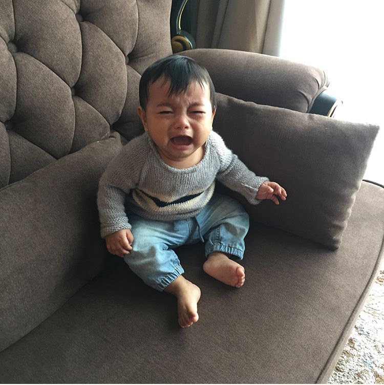 child throwing tantrum