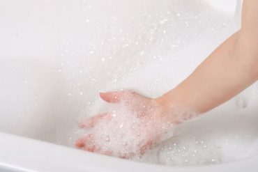 feminine wash in bath tub
