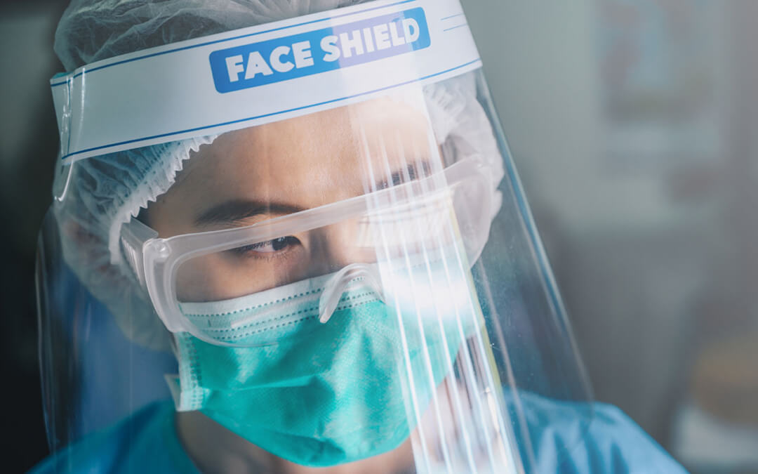 Nurse with Face Shield