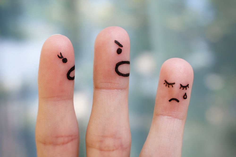 Fingers With Sad Faces