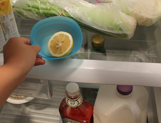 Having lemon in your fridge can keep it smelling fresh
