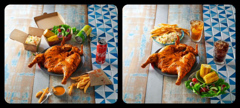 Nando's: Some of their takeaway choices.