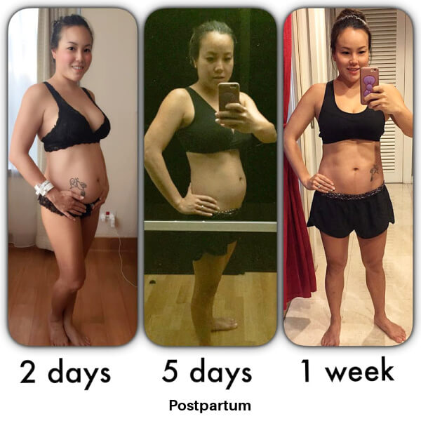 Amazing transformation! Cindy lost all her post pregnancy bulges in 8 days! 