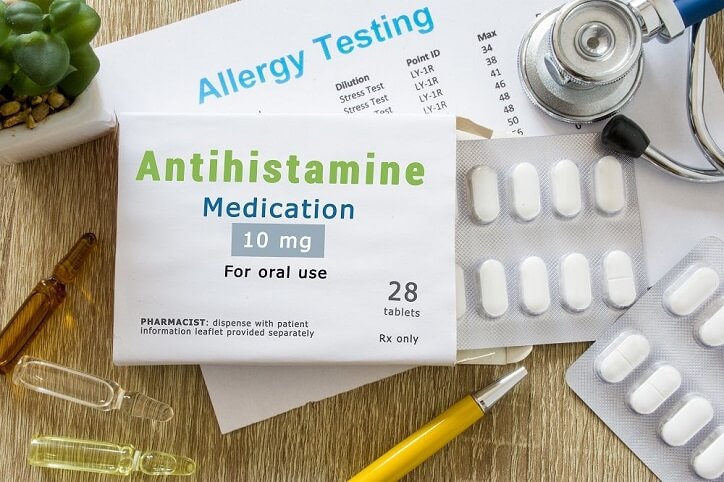 antihistamine for food allergies reaction