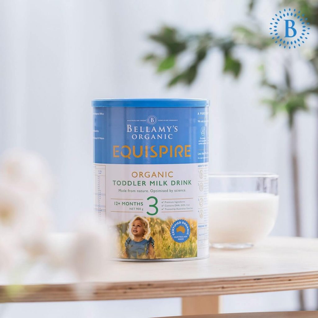 Bellamy’s Organic Equispire Step 3 Toddler Milk Drink is an organic milk suitable for toddlers aged 12months to 3 years old.