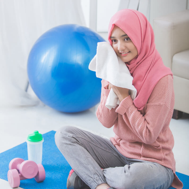 exercising and glow up with Wardah’s Crystallure range