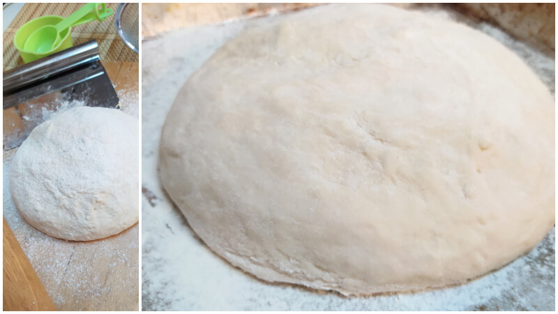 The lovely thing about making this Artisan Bread is that you can fold the dough into any shape you like but here to make things easy, round is preferred.