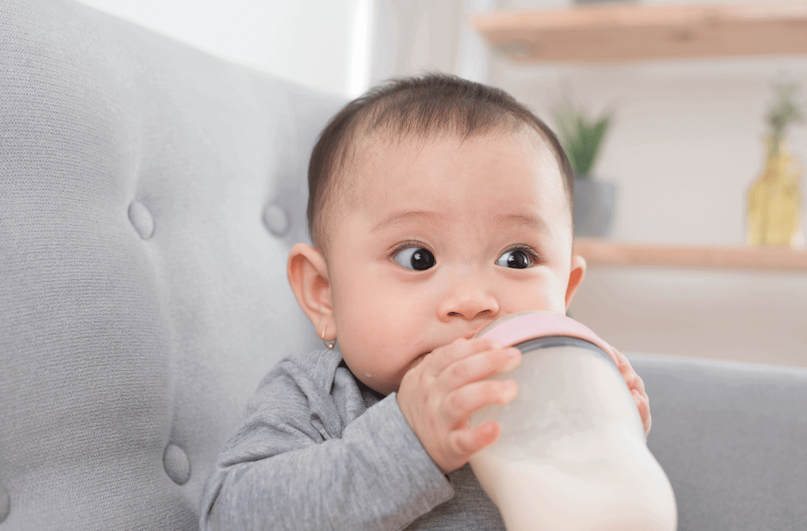 9 month old baby not store drinking milk