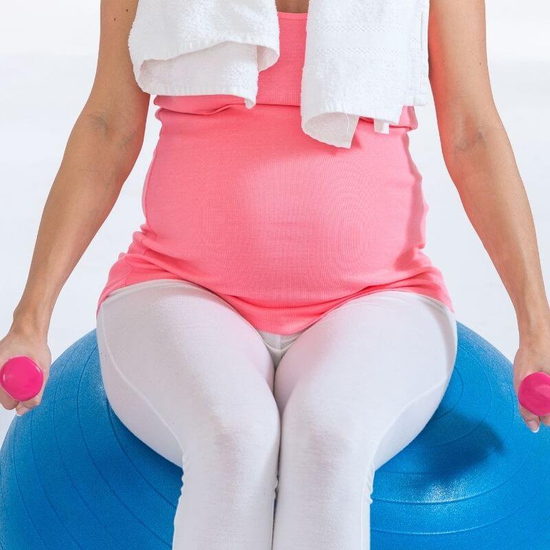 Stability ball pregnancy workout