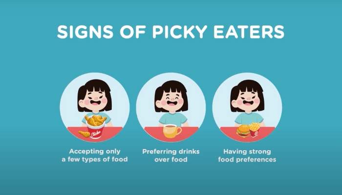 signs of picky eaters
