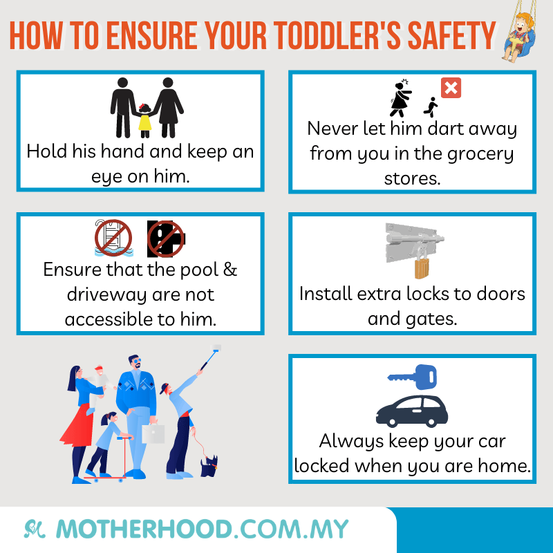 This infographic shares ways to ensure your toddler's safety.