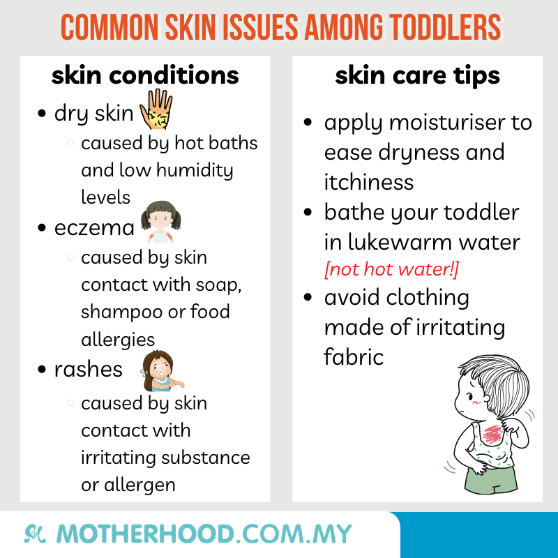 This infographic shares common skin issues among toddlers and how you can take care of their skin.