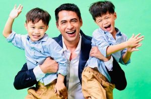 Dr. Sheikh Muszaphar with his twins