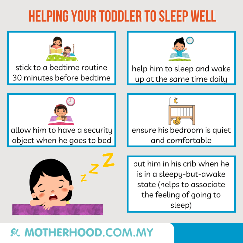 This infographic shares 5 tips to ensure your toddler's quality sleep.