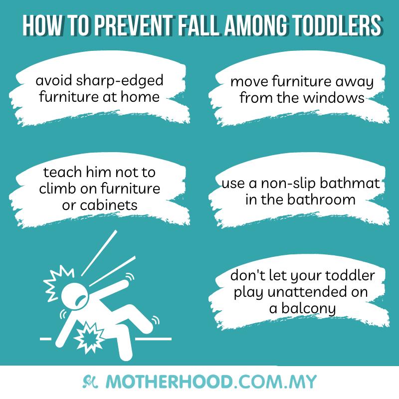 This infographic shares how you prevent fall with your toddler.