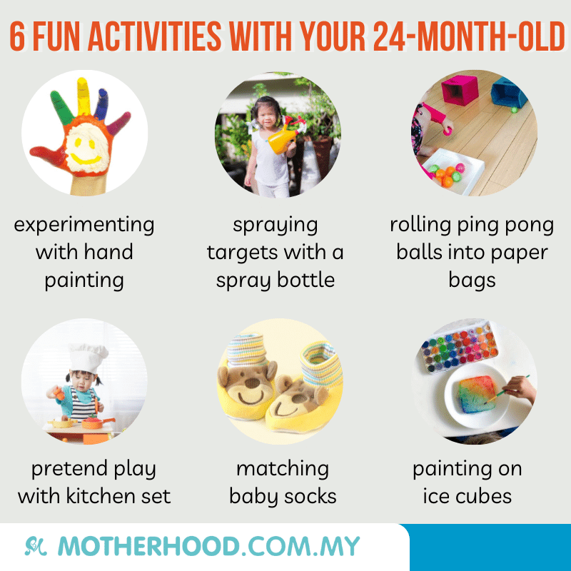 This infographic shares 6 fun activities for your 24-month-old.