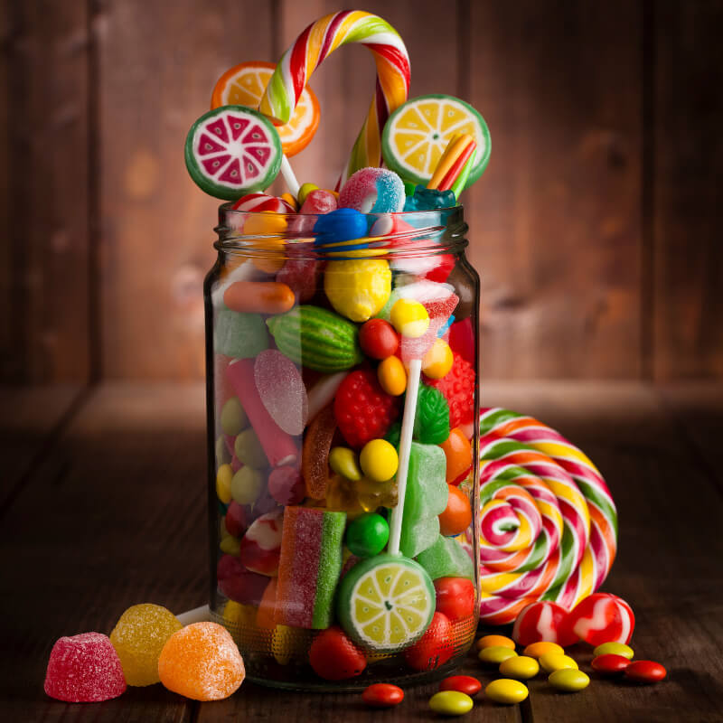 A jar of candy