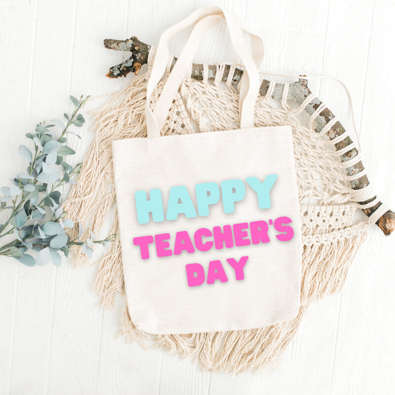 Personalised tote bag for teachers